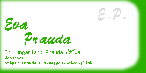 eva prauda business card
